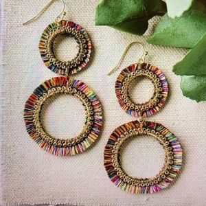 Raja Rainbow Double Hoop Earrings